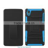 Low Price China Mobile Phone Belt Clip Holster PC Slicion Case Mobile Phone Cover for Sony Xperia z5 Paypal Accept