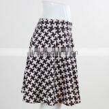 F5S43015 European Style Women Houndstooth Printed Flippy Skirts thumbnail-2