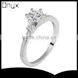 925 Sterling Silver Mother and Son Design Busting Ring With Zircon thumbnail-1