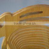Handmade Fruit Basket Bowl Folding Bamboo Collapsing Bread Thai Bamboo Wood Handmade Decor Idea thumbnail-4