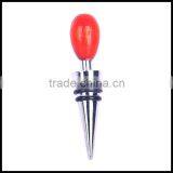 Red Wooden Wine Bottle Stopper thumbnail-1