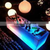 Led Illuminated Rectangle or Square or Tall Round Big Beer Ice Bucket thumbnail-1