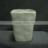 Japanese Stlye Elegant Pure White Stoneware Bud Vase thumbnail-5