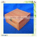 Home Decorating Single Compartment Hinged Square Bamboo Box thumbnail-2