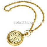 Gold Plated Pocket Watch With Chain thumbnail-1
