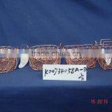 Cuprous Wire Storage Gift Basket With Handle for Chirstmas Decoration thumbnail-1