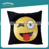 Toprank Fashion New DIY Emoji Mermaid Sequin Throw Pillow Color Changing Magic Mermaid Reversible Sequin Pillow thumbnail-3