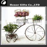 Decorative Wrought Iron Bicycle Plant Stand Iron Bicycle Plant Stand thumbnail-2