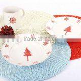 Placemat for Christmas Dinner Set/round Placemat/round Mats