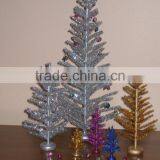 Tabletop Silver Aluminum Christmas Tree thumbnail-2