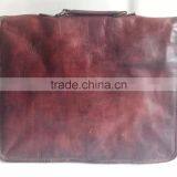 Stylish Handmade Vintage Pure Goat Leather Office Briefcase thumbnail-2