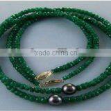 Fashion 4mm Facet Emerald Necklace thumbnail-1