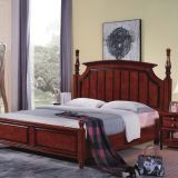 Tall headboard $200/set Walnut painting Rubber Wood Bedroom Furniture set in Pine bedboard