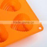 6 Cavity Heart Silicone Mold Cake Pan Baking Chocolate Molds thumbnail-3
