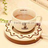 2016 New Wholesale Cookie USB Cup Warmer With 4 Port Hub Coffee Milk Tea Cup Warmer Heating Plate Cup Multi Color thumbnail-1