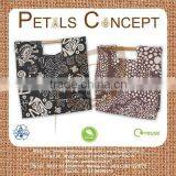 Canvas Shopping Bag With Bamboo Straight Handle - Allover Animal Print thumbnail-1