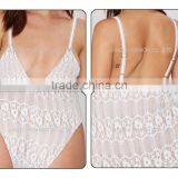 2016 Sexy One Piece Bathing Suits White Fitness Swimwear thumbnail-6