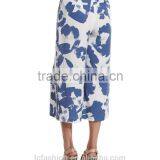 Blue and White Two Piece Blouse and Pants 2016 Ladies Elegant Clothing thumbnail-6