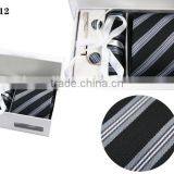 WL-12 Men's 100% Polyester Stripped Tie With Box Set thumbnail-1