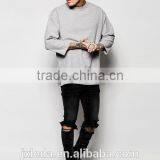 Oversized Longline 3/4 Sleeves 100% Cotton Men T-shirt China Factory Wholesale thumbnail-4