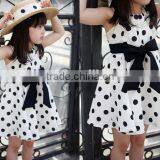 High Quality Children Clothing Frock Design Sleeveless Dot Print Girl Dresses thumbnail-2