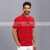 Latest Design Mens Short Sleeve Red Stripe New Design Polo Shirt thumbnail-4