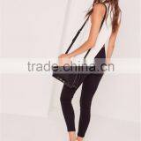 Plain White High Collar Sleeveless Knitwear With Split Back Women Wrap Back Tunic Top White thumbnail-5