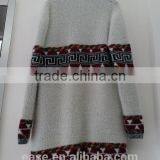 Ladies' Newest Fashion Sleeve Round Neck Closure on the Back Special Design Fancy Knitted Pullover Sweater thumbnail-2