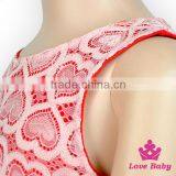 Classic Girl Frock Design Pom Pom Heart Pattern Sleeveless Flower Tutu Baby Girl Princess Puffy Dress thumbnail-4