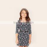 Girls Floral Belted Dress thumbnail-1