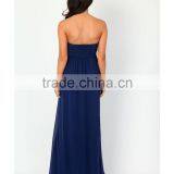 100% Polyester Fully Lined Maxi Dress Women Sweetheart Neckline Detail Chiffon Dress 2016 thumbnail-3