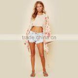 Fall 2018 Shearling Coat Femme Floral Print Robe Women's Kimono thumbnail-2