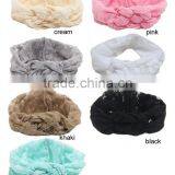 Kids Girl Elastic Lace Cross Headband, Elastic Lace Headband for Kids thumbnail-2