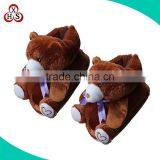 cheap personalized slippers soft plush teddy bear slippers