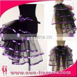 Women Summer A Line Skirt Tight Mini Skirt Strip Skirt With Button