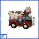 Lighted Resin Snowman Car Tabletop Figurine thumbnail-1