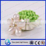 White Fashion Accessory Metal Rhinestone Pearl Button for Coat Dress