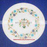 Marble Inlay Plate Indian Inlay Marble Plate