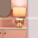 Hotel Decor Modern Yellow Lampshade Small Nightstand Glass Table Lights for Sale thumbnail-6