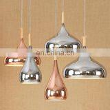 Розовое золотое подвесное лампа и современная подвесная лампа с деревянными деталями из Чжуншана