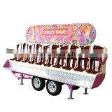 Fun Fair Ground Attractions Crazy Wave Amusement Rides Miami Trip Ride With Trailer for Sale thumbnail-2