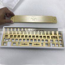 CNC Mechanical Keyboard Frosted Polycarbonate Keyboard Case Machining Prototype Anodize/Sandbasting/PVD/Polish/E-white Service