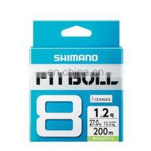 SHIMANO PITBULL8 Green Blue 200M 8 Braided Wire PE Material Multifilament Carp Fishing Line for Fish Rope Cord