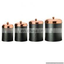 Black Color Hammered Antique Canister Sets