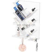 Acrylic Bathroom Storage Rack Bathroom Shower Organizer Bathroom Shelves for Shampoo Bottles