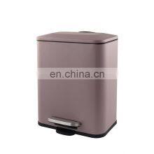 Rectangle Stainless Steel Strong Pedal Indoor Garbage Waste Bin Soft Close Kitchen Cabinet Trash Can thumbnail-1