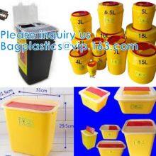 BIOHAZARD WASTE CONTAINERS, PLASTIC STORAGE BOX, MEDICAL TOOL BOX, SHARP CONTAINER, SAFETY BOX, Disposable Hospital Bioh thumbnail-3