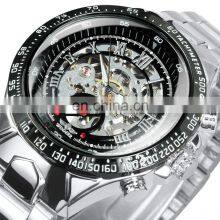 WINNER 432 Gold Fashion Gentlemen Mechanical Automatic Luxury Watch Stainless Steel Waterproof Wristwatches Wholesale Watches