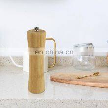 Bamboo Wooden Salt and Pepper Grinder Set Includes Manual Salt and Pepper Mills With Adjustable Coarseness thumbnail-5