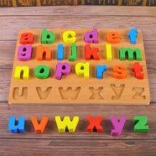 Educational Wooden Alphabet Puzzle Toy Letter Wooden Puzzle thumbnail-1